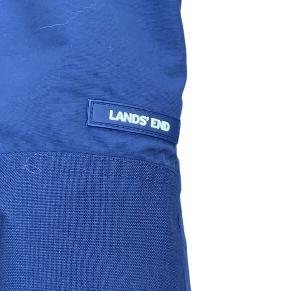 Kids Lands End Squall Snow Bib Pants Blue Insulated Waterproof Ski Snowpants-12 - Picture 3 of 16